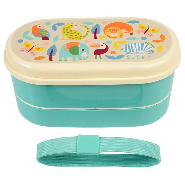 Rex London - 2 Compartment Wild Wonders Bento Box With Spoon and Fork