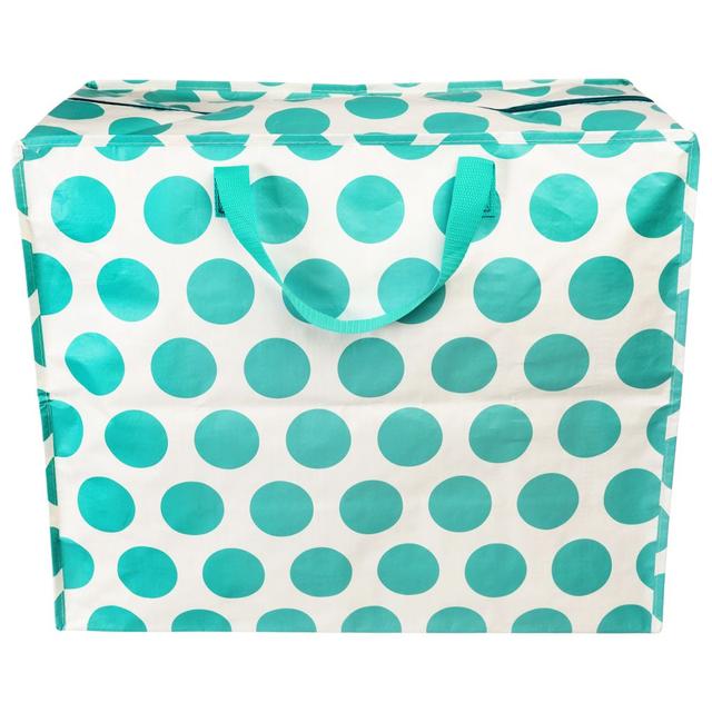 Rex London - Jumbo Storage Bag - Turquoise On White Spotlight