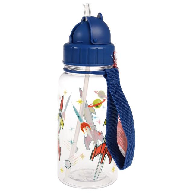 Rex London - Children's Water Bottle With Straw - Space Age - 500 ml