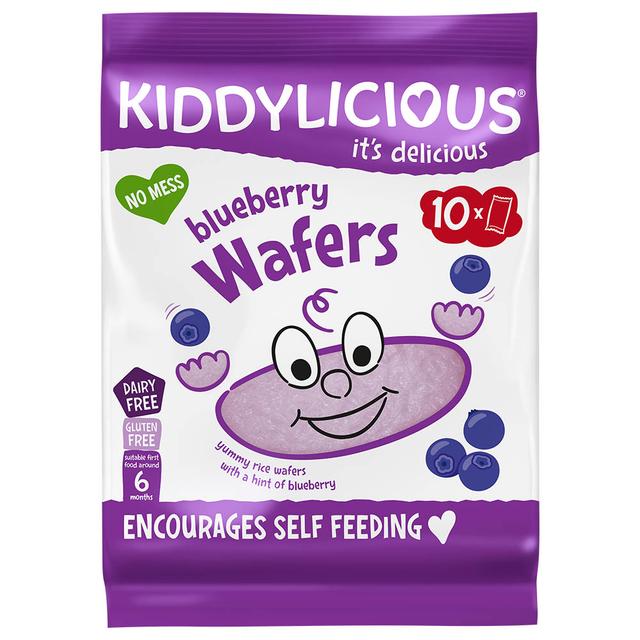 Kiddylicious - Gluten And Dairy Free Wafers - Blueberry - 4 g - Pack of 10