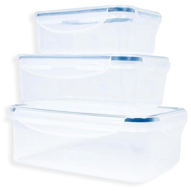 Sunray - Airtight Food Storage Container - Transparent - 3pcs