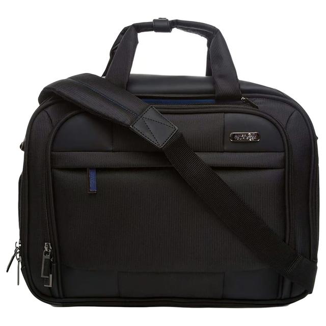 American Tourister - Merit Laptop Briefcase - Small - Black/Blue