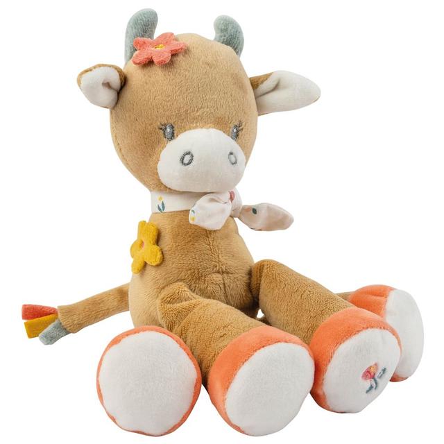 Nattou - Mini Cuddly Fluffy Toy - Cow Mila - 13 cm