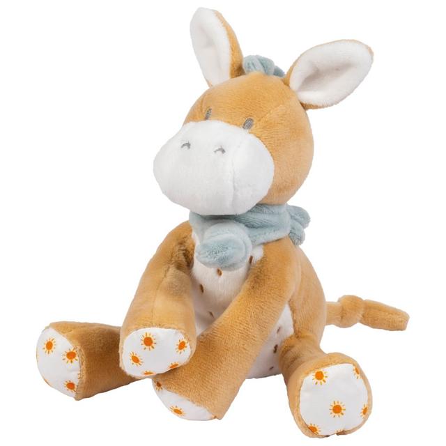 Nattou - Mini Cuddly Soft Toy - Donkey Leo - 7 cm