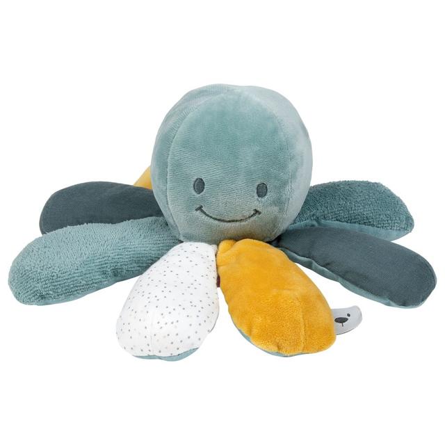 Nattou - Lapidou Activity Octopus Cuddle Toy - Light Green - 9 cm