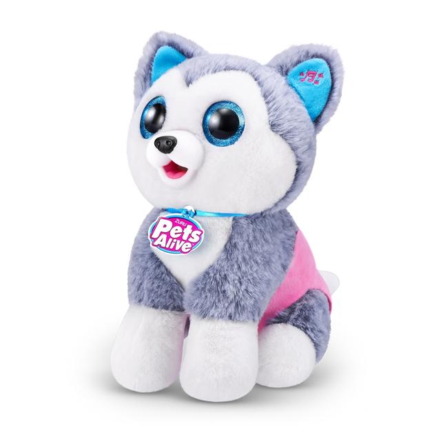 ZURU - PETS ALIVE Pooping Puppies Series 1, Interactive Plush Toys - HUSKY