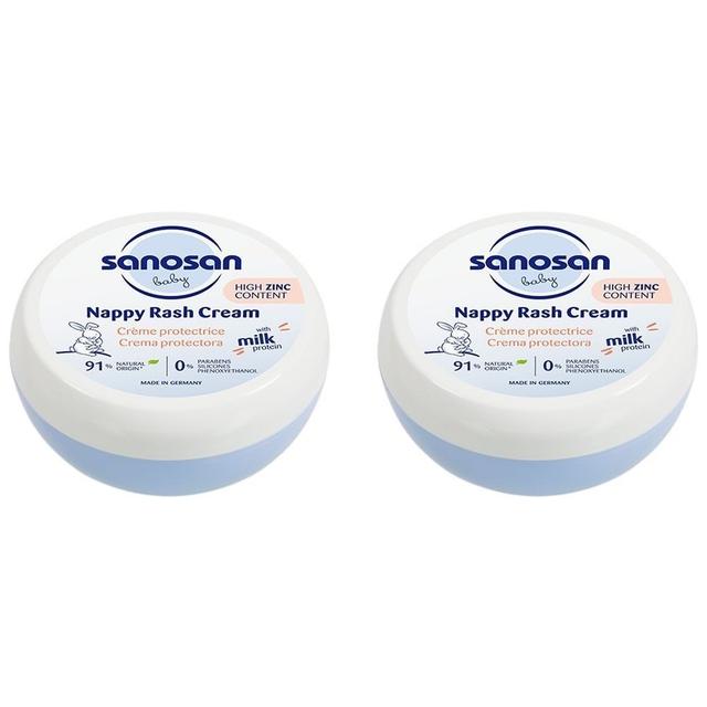 Sanosan - Baby Nappy Rash Cream w/ Zinc - 150 ml - Pack of 2