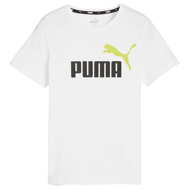 Puma - Ess+ 2 Col Logo Boys Tee - White