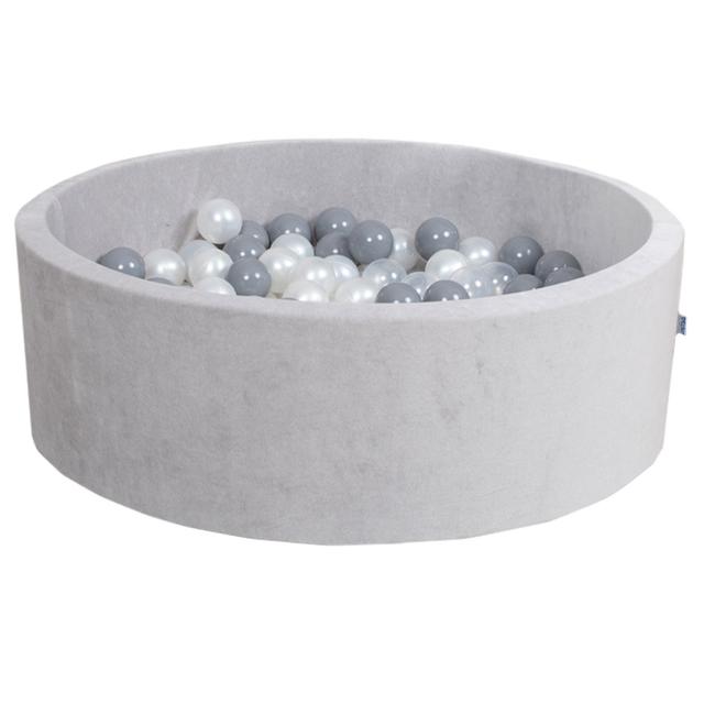 Delsit - Chenille Dry Pool w/ 200 Plastic Balls - Grey Melange