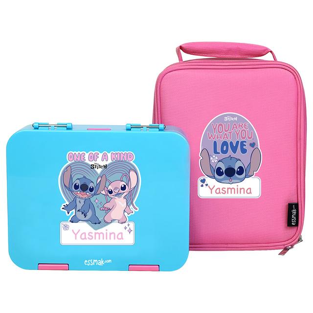 Essmak - Personalized Disney Stitch 2 Bento Pack - Pink