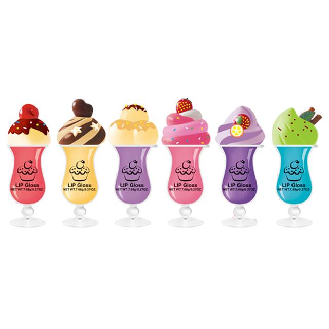 Stem - Ice Cream Shape Lip Gloss - 6pcs