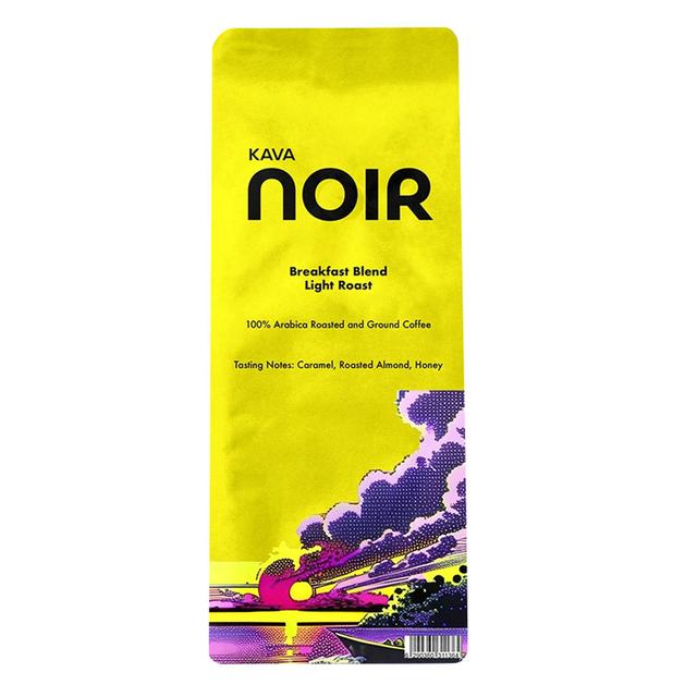 Kava Noir - Breakfast Blend - Light Roast Ground Coffee - 250g