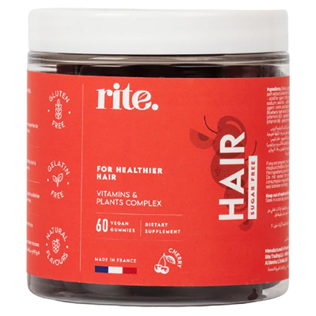 Rite - Vitamins And Plant Complex Vegan Hair Gummies - 60's