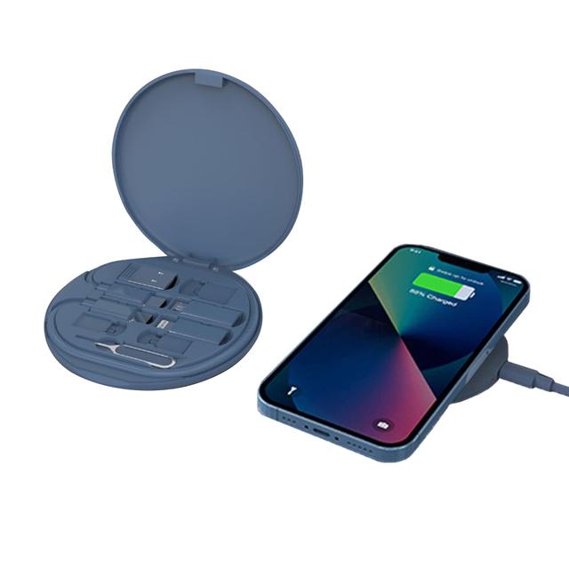 Memorii - Oslo Recycled Wireless Charger w/ Cables - Blue - 15W