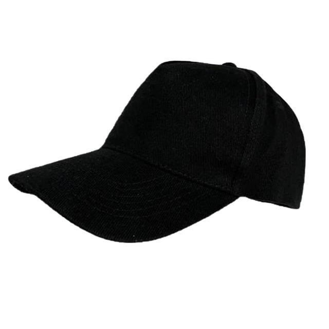 Santhome - Narva 5 Panel Heavy Brushed Cotton Cap - Black