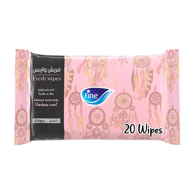 Fine - Fresh Wipes - Gardenia Scent - 20pcs