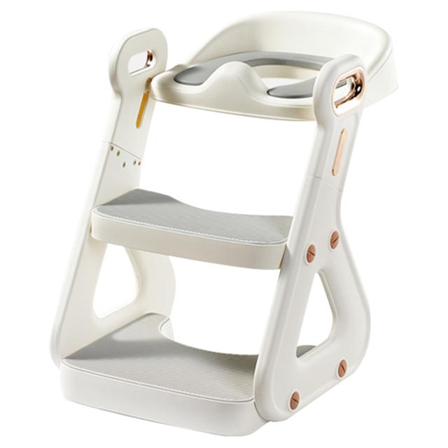 Mini Panda - Little Tots Potty Training Seat w/ Ladder - White