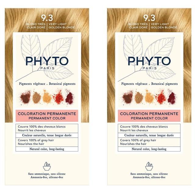 Phyto - Bogo Hair Color 9.3 - Light Golden Blonde - 2pcs