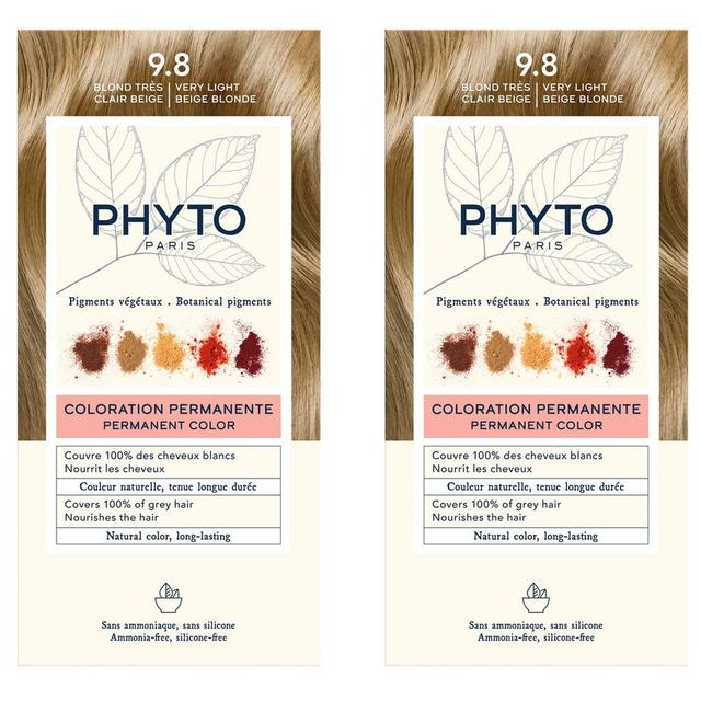 Phyto - Bogo Hair Color 9.8 - Light Golden Blonde - 2pcs