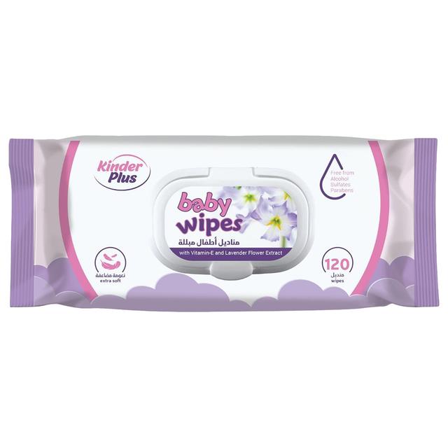 Kinder Plus - Lavender Flower Extract Baby Wipes - Pack of 120