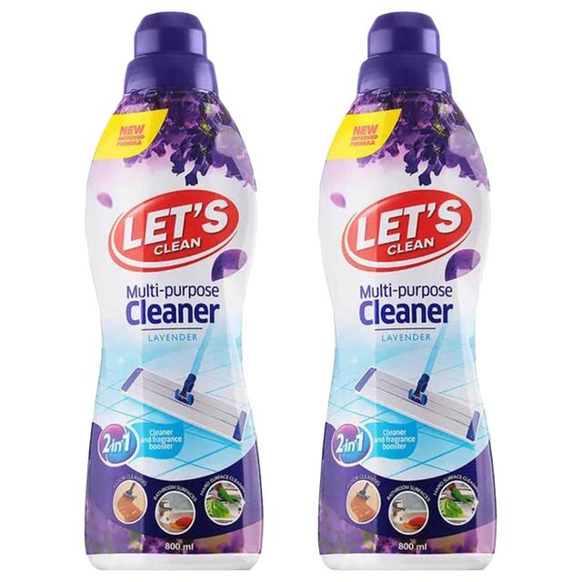 Let's Clean - Multi-Purpose Cleaner - Lavender - 800 ml - Pack of 2