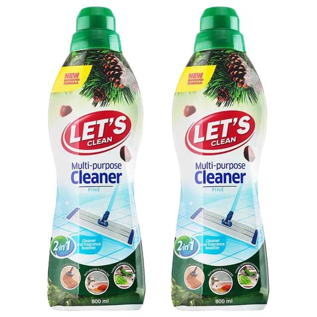 Let's Clean - Multi-Purpose Cleaner - Pine - 800 ml - Pack of 2