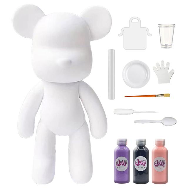 Drip - DIY Acrylic Fluid Paint Bear Art Kit - 18 cm