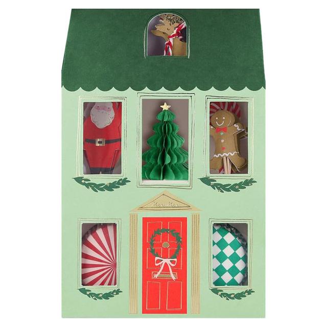 Meri Meri - Festive House Cupcake Kit - 24pcs