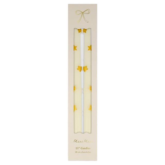 Meri Meri - Gold Star Taper Candle - 2pcs