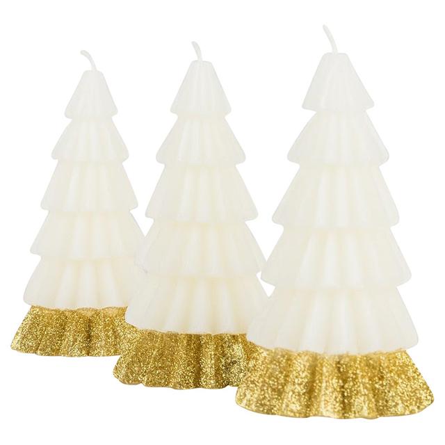 Meri Meri - Ivory Tree Candles - 3pcs