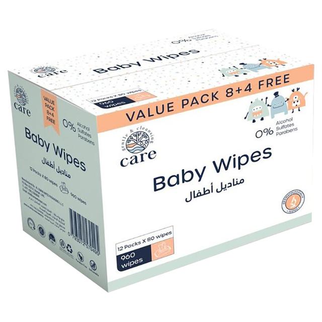 Care - Baby Wipes - Pack of 12 - 960pcs