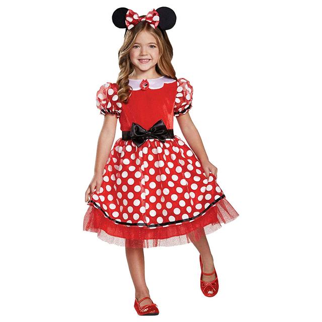 Party Centre - Minnie Mouse Girls Classic Minnie Costume - Red