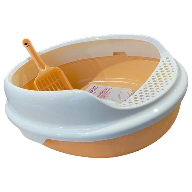 Nutrapet - Small Open Cat Toilet - Orange - 32x43x14.3 cm