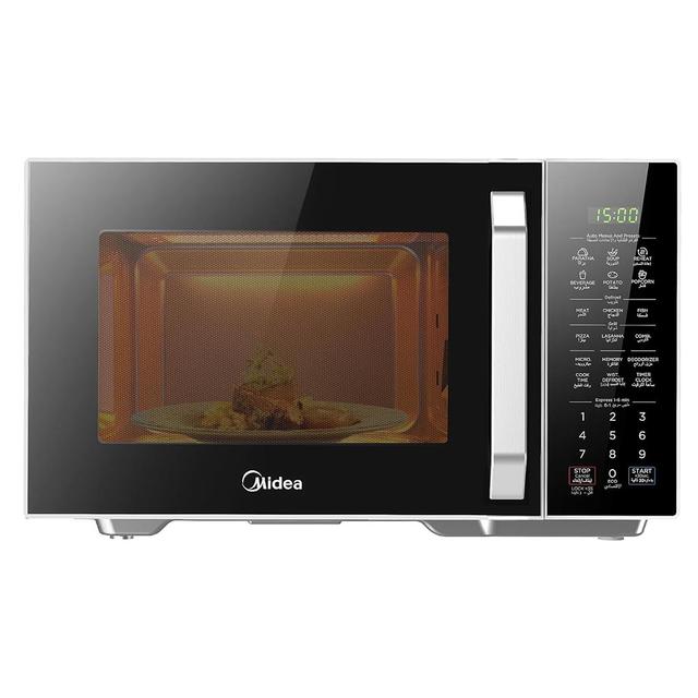 Midea - 2-in-1 Microwave Oven With Grill - Black - 29 L