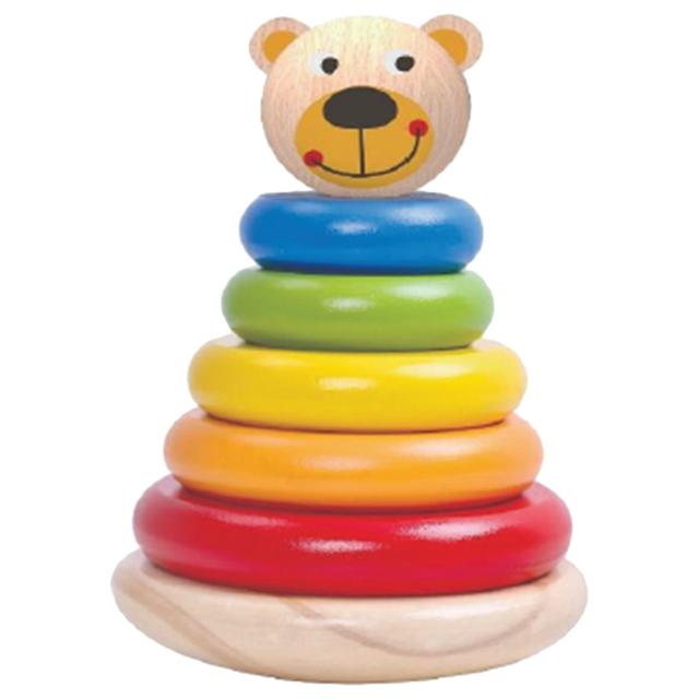 TookyToys - Wooden Bear Tower Stacking Toys