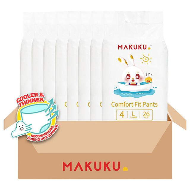 Makuku - Baby Comfort Fit Pants Diapers S4 - L - 9-14Kg - 208pcs