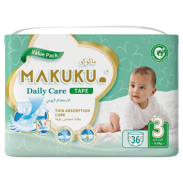 Makuku - Diapers Daily Care Tape S3 - M - 6-11Kg - 36pcs