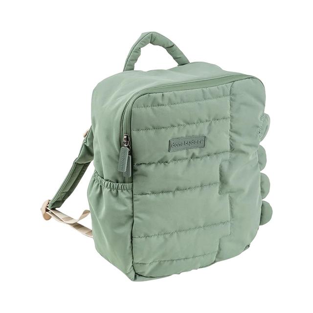 Done by Deer - Quilted Kids Backpack - Croco Green - 13-inch