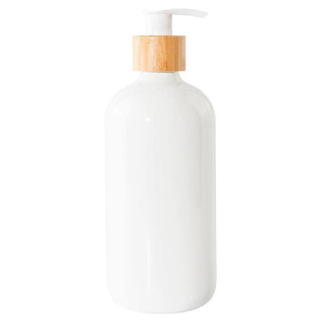 Little Storage - Glass Round Pump Bottles - 500Ml - White