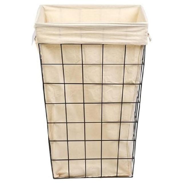 Homesmiths - Square Metal & Fabric Laundry Basket - 40 X 40 X 67cm