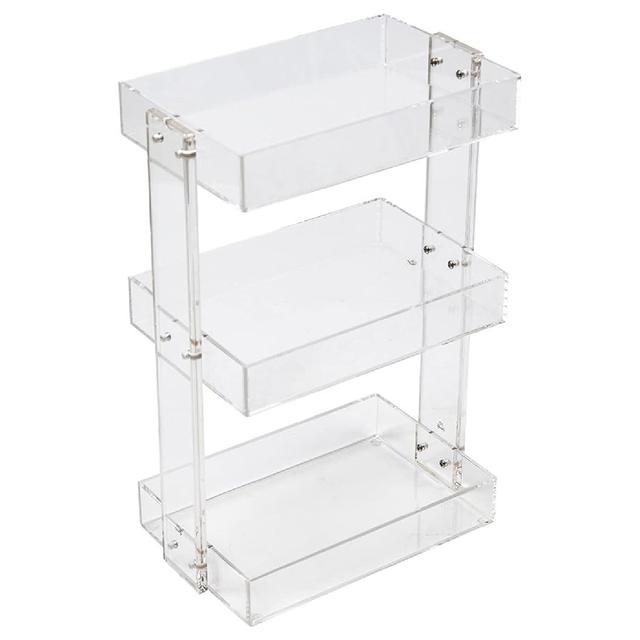 Homesmiths - Hs Vanity Acrylic Skincare Shelf - Clear - 22 X 15 X 34.5cm