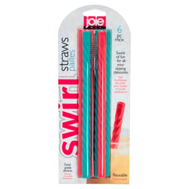 Joie - Swirl Silicone Straws - 6pcs