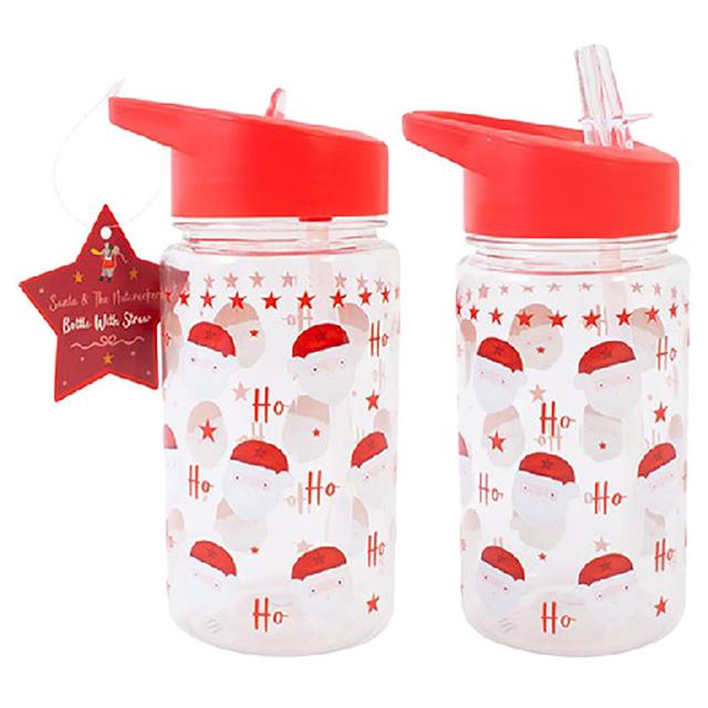 Rsw - Santa & The Nutcracker Bottle w/ Straw - Style May Vary