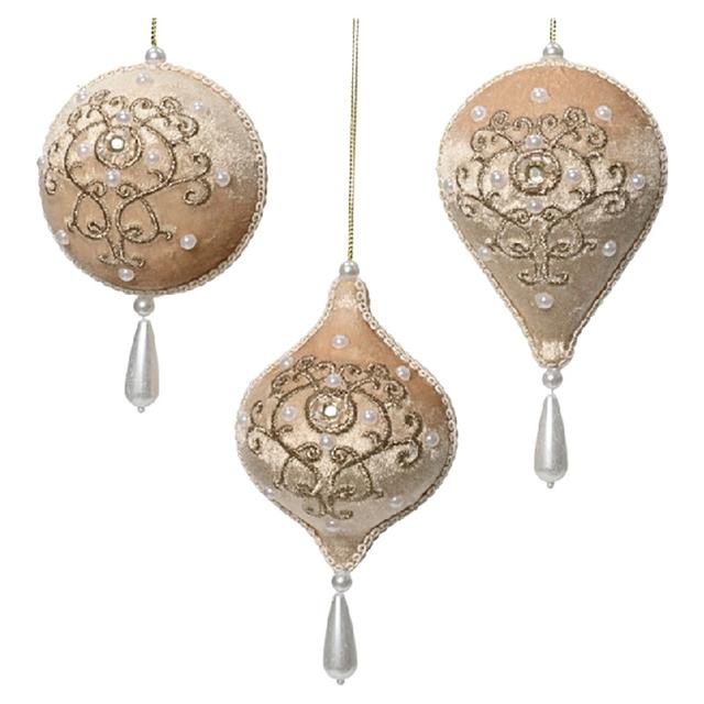 Kaemingk - Ornament Plastic Velvet Finish - Style May Vary