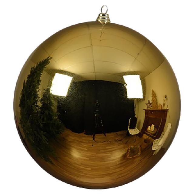 Kaemingk - Baubles Shatterproof Shiny - 25 cm - Light Gold