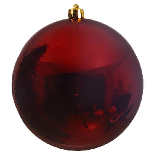 Kaemingk - Baubles Shatterproof Shiny - 25 cm - Oxblood