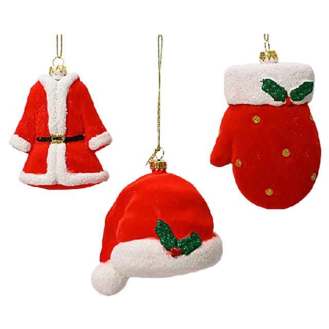 Kaemingk - Ornament Plastic w/ Glitter, Leaves & Dots - Style May Vary