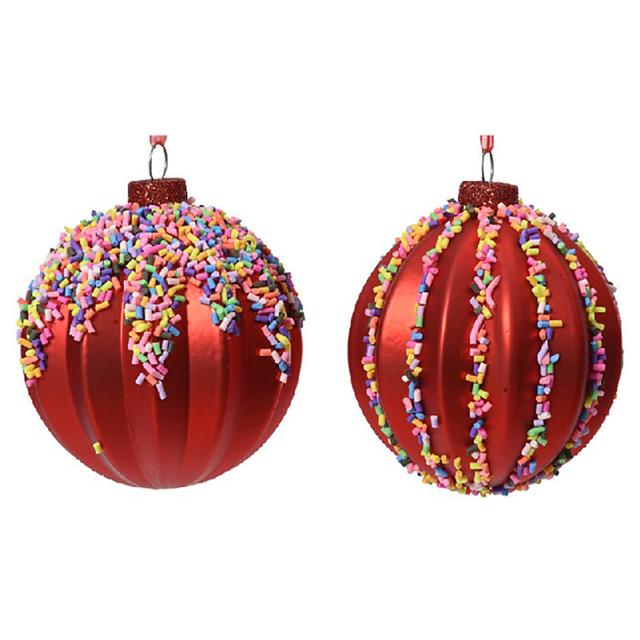 Kaemingk - Bauble Glass w/ Speckles - Style May Vary