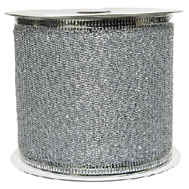 Kaemingk - Ribbon Polyester Glitter Silver