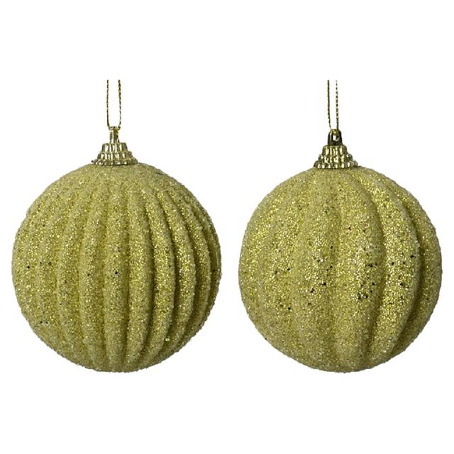 Kaemingk - Bauble Foam Glitters & Beads - 8 cm - Pistachio - Style May Vary